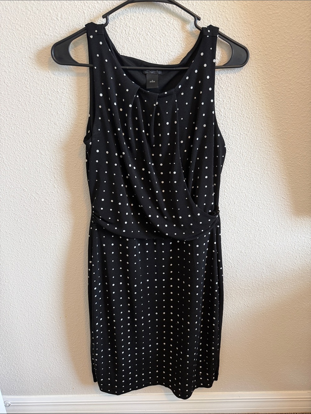Ann Taylor Black and White Polka Dot Midi Dress